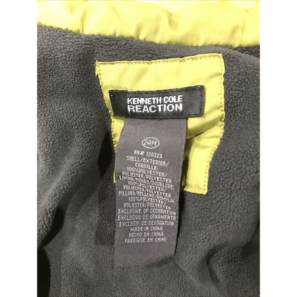 Boys 24 mon vest jacket coat outerwear green Kenneth Cole Reaction fleece lining - Picture 4 of 4